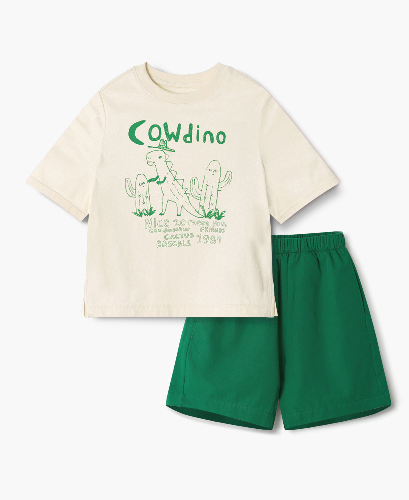 Bộ đồ ngắn cotton mịn bé trai U3213