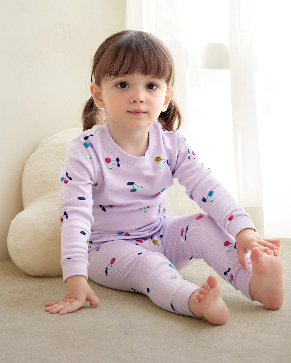 Bộ đồ dài dáng ôm cotton mịn bé gái U1213