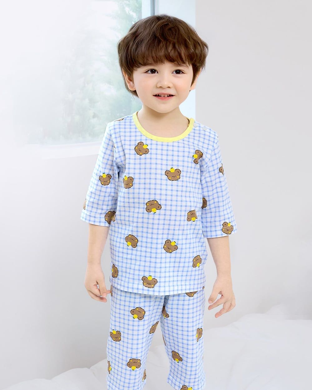 Bộ đồ lửng cotton mịn bé trai U2155