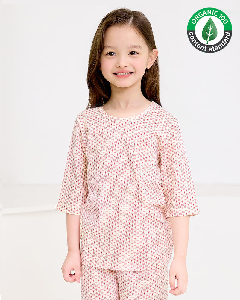 Bộ đồ lửng cotton mịn bé gái U2177