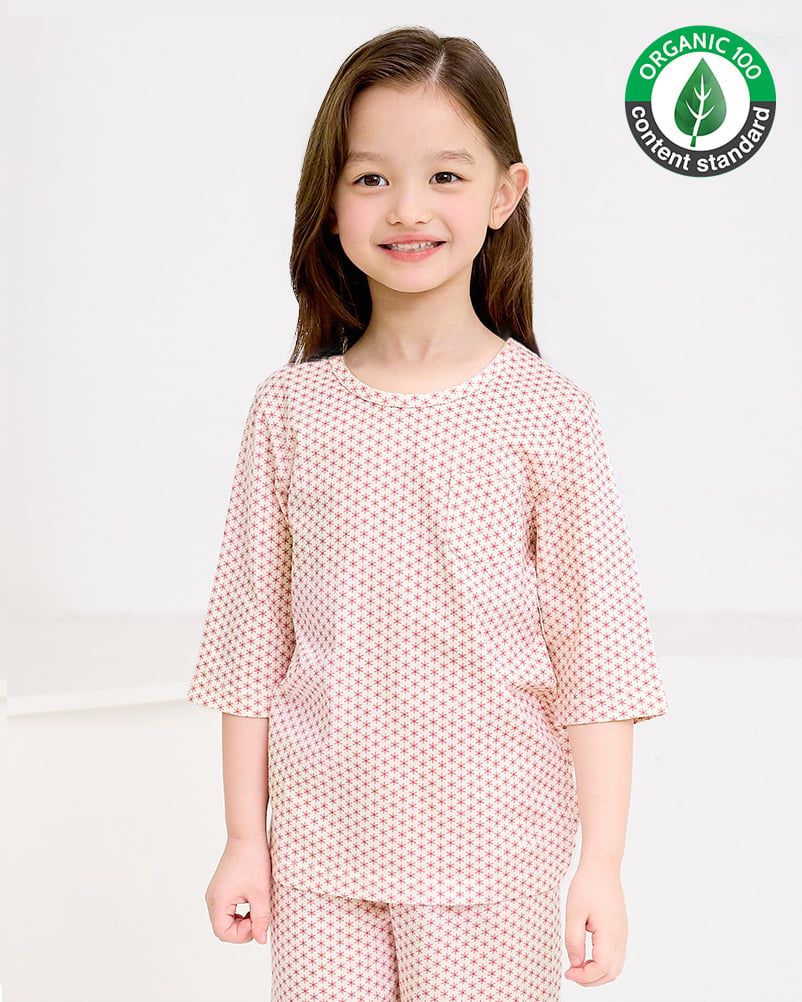 Bộ đồ lửng cotton mịn bé gái U2177