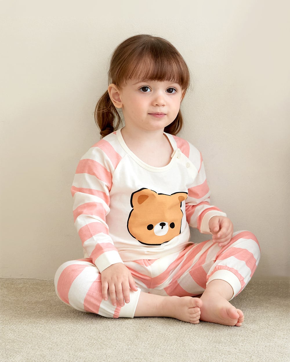 Bộ đồ dài dáng rộng cotton mịn bé gái U1189