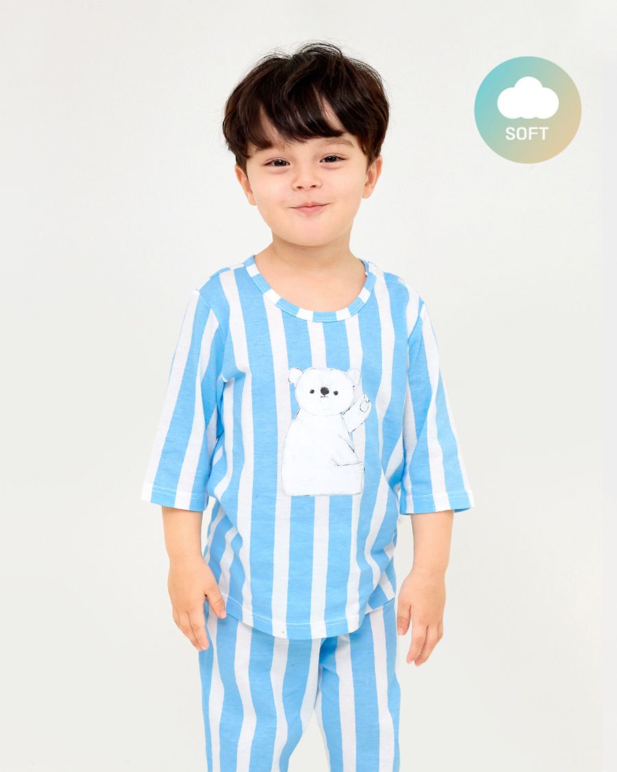 Bộ đồ lửng cotton mịn bé trai và bé gái U2159