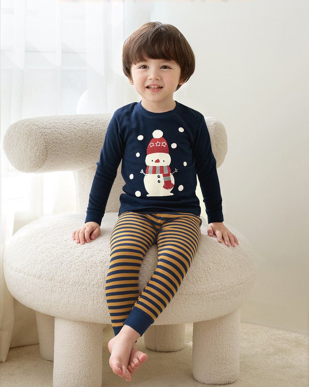 Bộ đồ dài dáng ôm cotton mịn bé trai và bé gái U1214