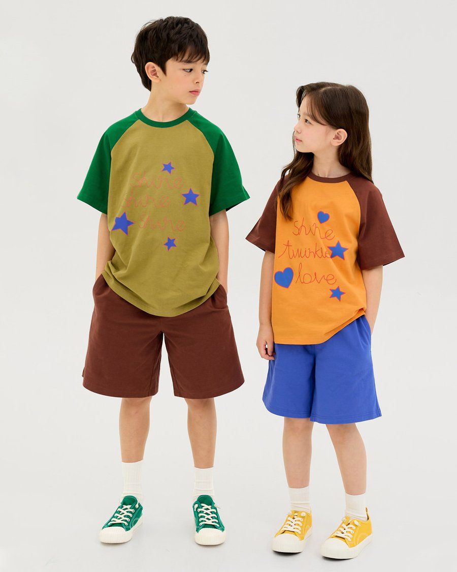 Bộ đồ ngắn cotton mịn bé trai và bé gái U3187