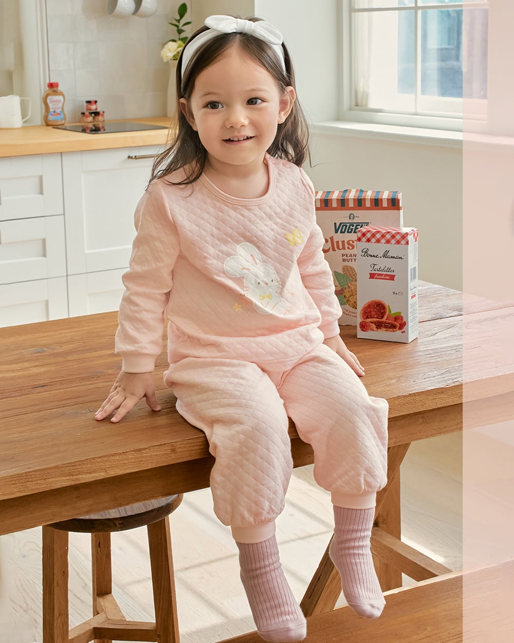 Bộ dài tay chần bông dày vừa cho bé gái U1292