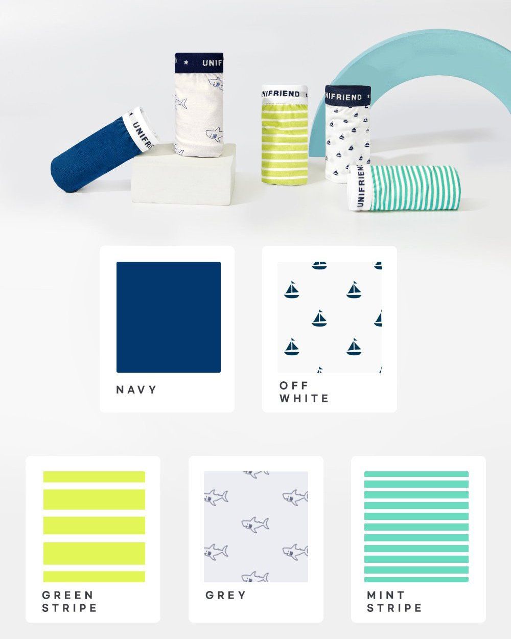 Set 5 quần chip tam giác bé trai U6033