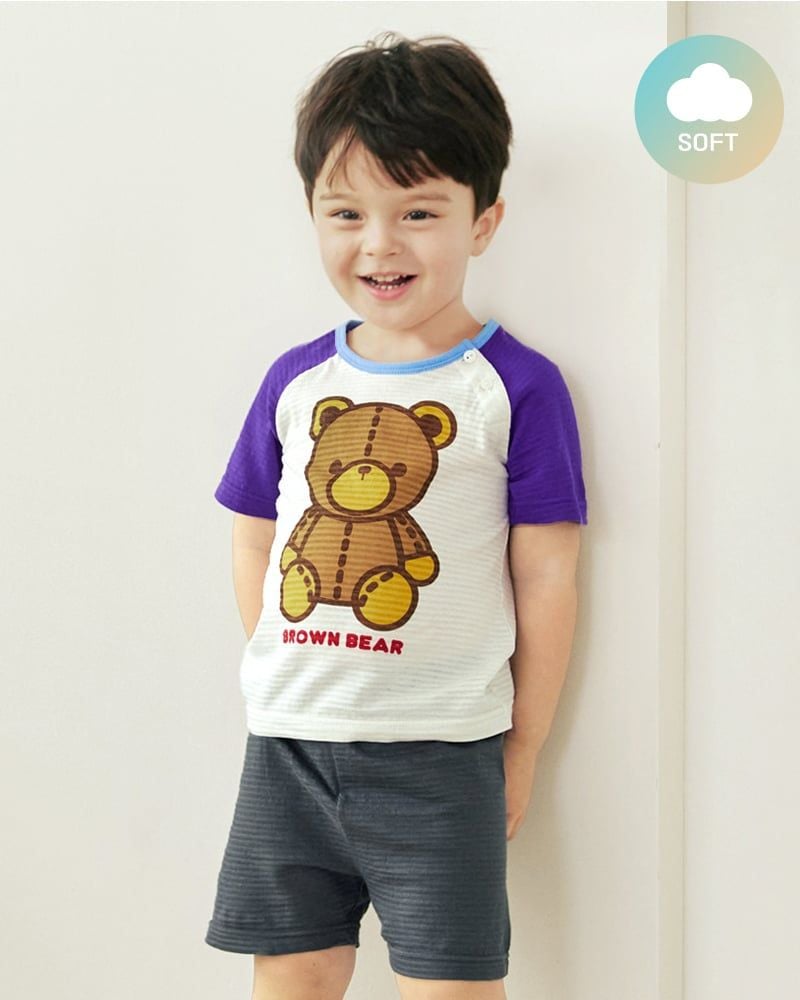 Bộ đồ ngắn cotton giấy bé gái và bé trai U3152