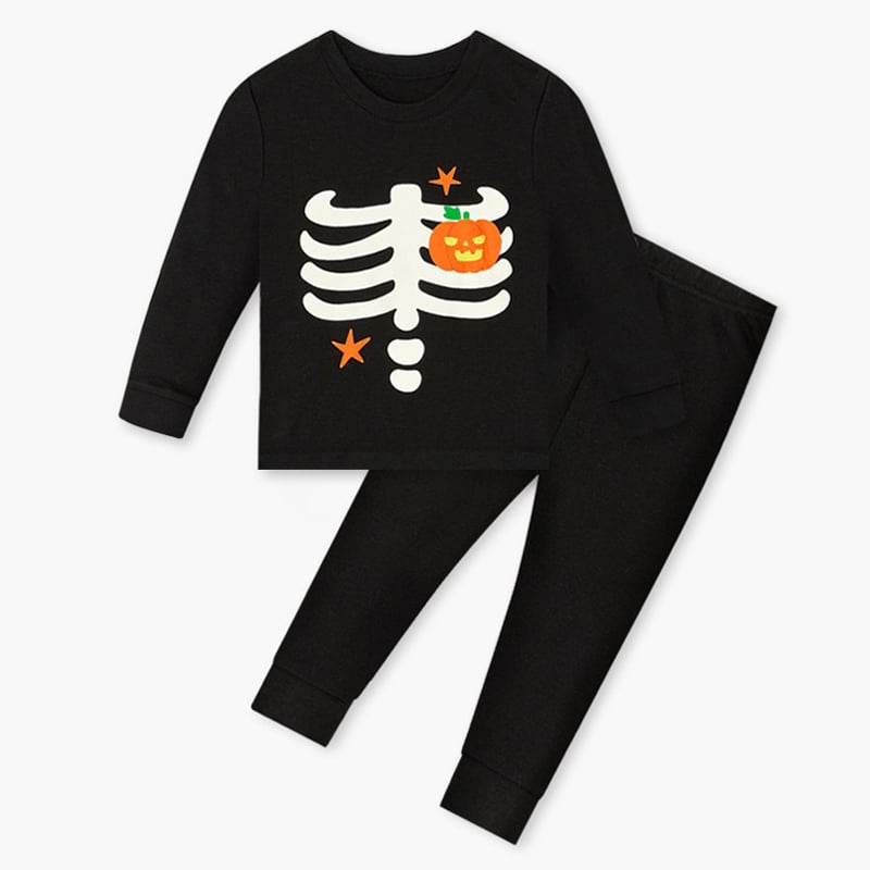 Bộ đồ dài Halloween dáng ôm cotton mịn bé gái và bé trai U1157