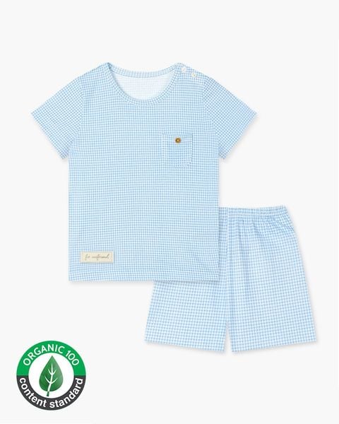 Bộ đồ ngắn cotton mịn bé gái và bé trai U3221