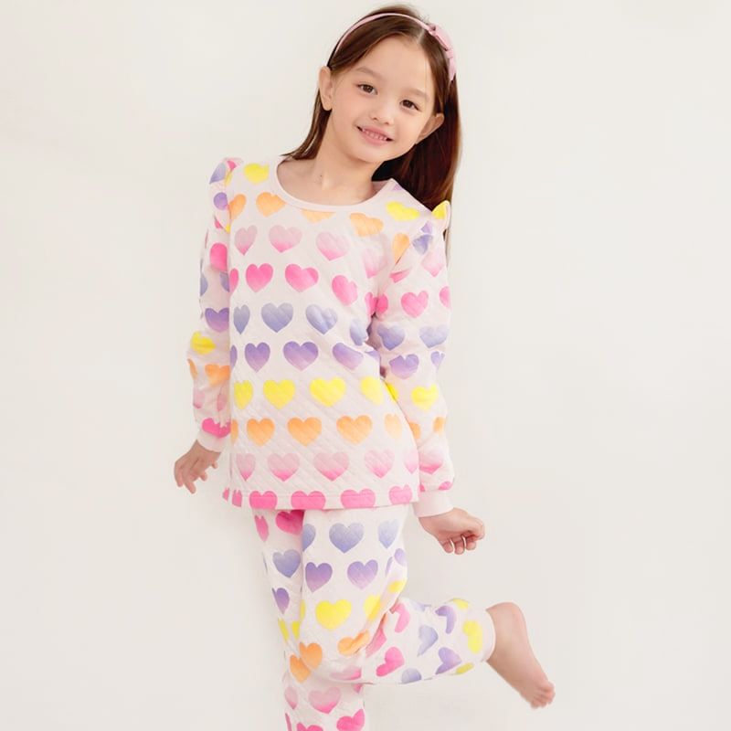 Bộ đồ dài chần bông 3 lớp cho bé gái U1171