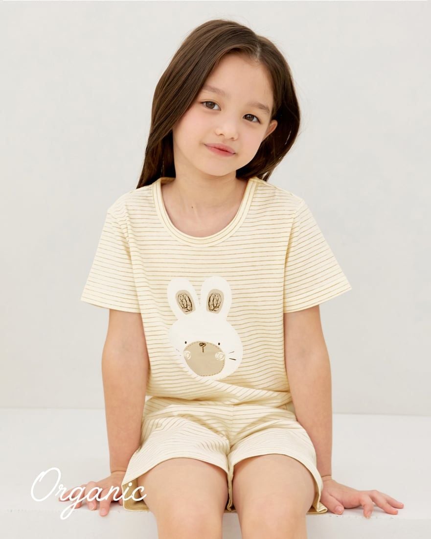 Bộ đồ ngắn cotton mịn bé gái và bé trai U3219