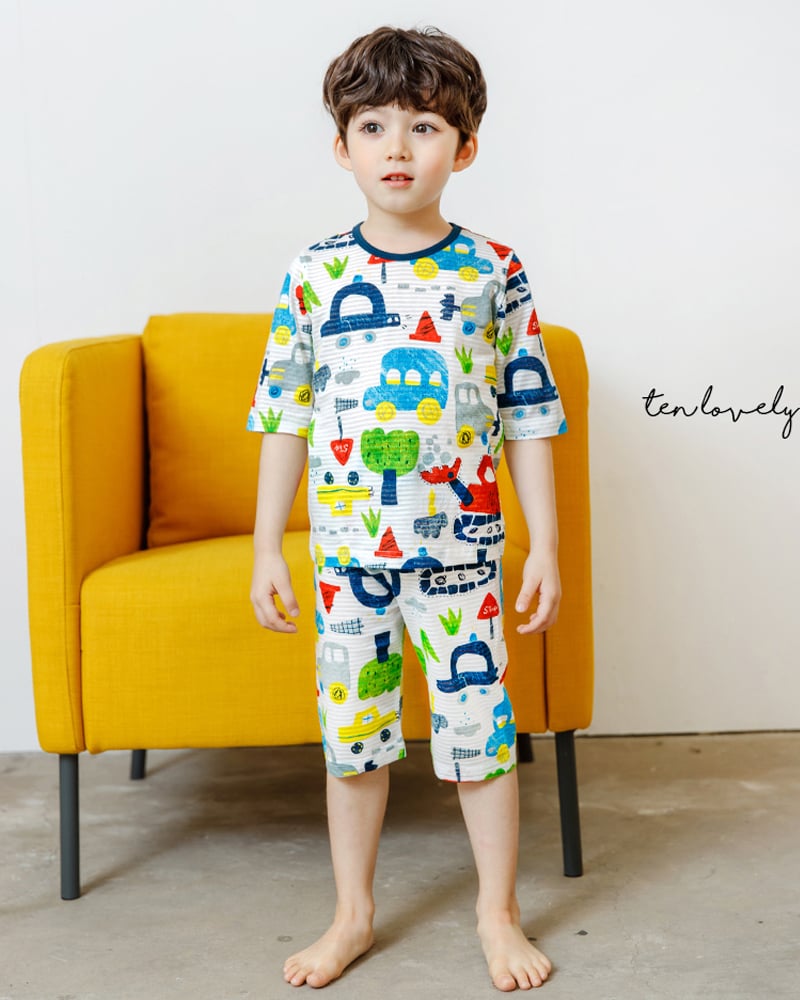 Bộ đồ lửng cotton giấy bé trai U2145