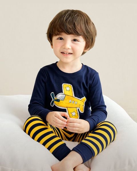 Bộ đồ dài dáng ôm cotton mịn bé trai U1212