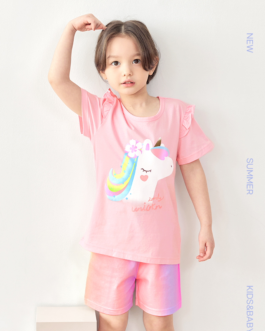 Bộ đồ ngắn cotton mịn bé gái U3112