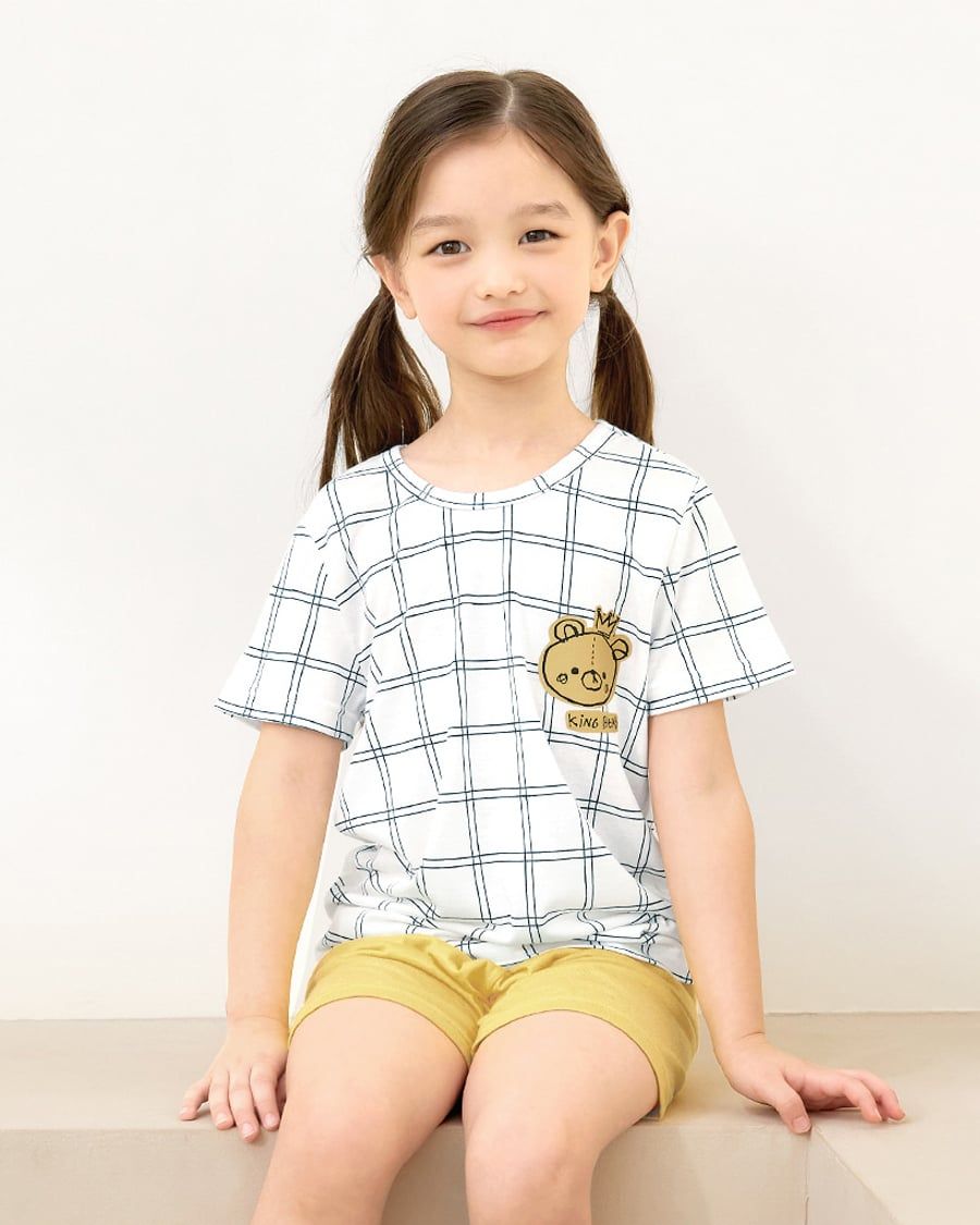 Bộ đồ ngắn Cool Feel mịn mỏng mát bé trai và bé gái U3167