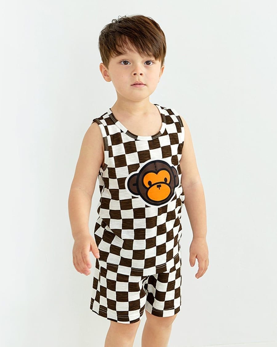 Bộ đồ ba lỗ cotton mịn bé trai và bé gái U4075