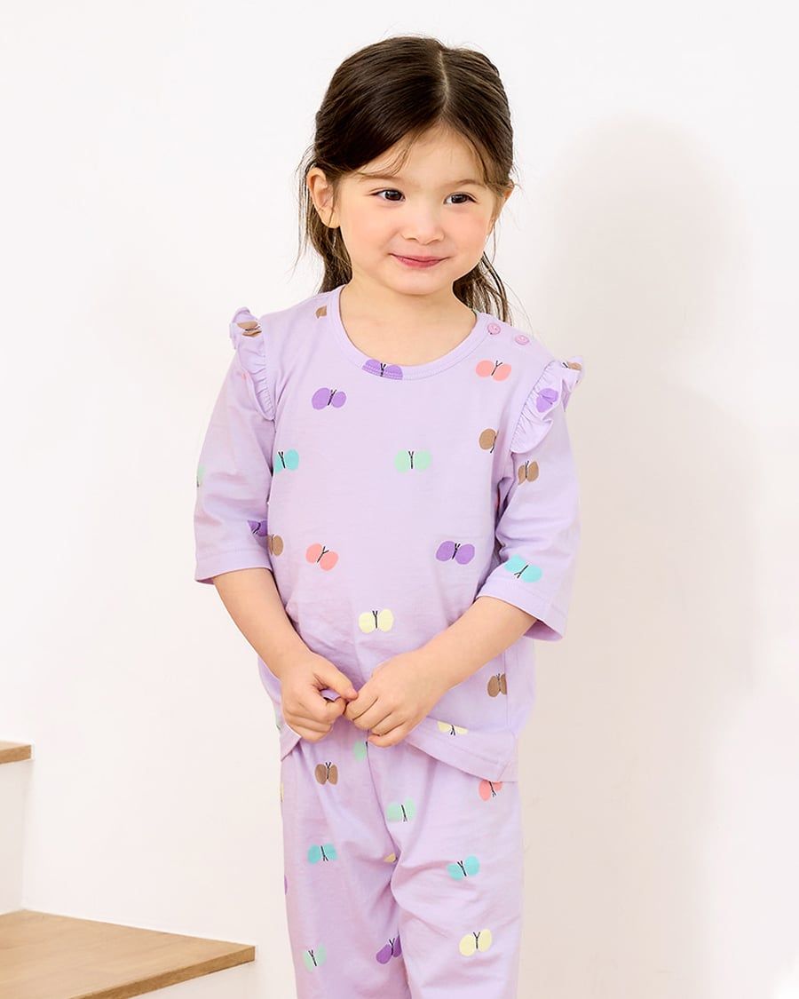 Bộ đồ lửng cotton mịn bé gái U2156