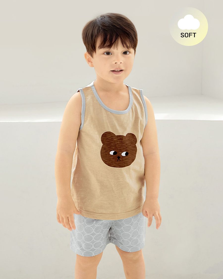 Bộ đồ ba lỗ cotton mịn bé trai và bé gái U4073