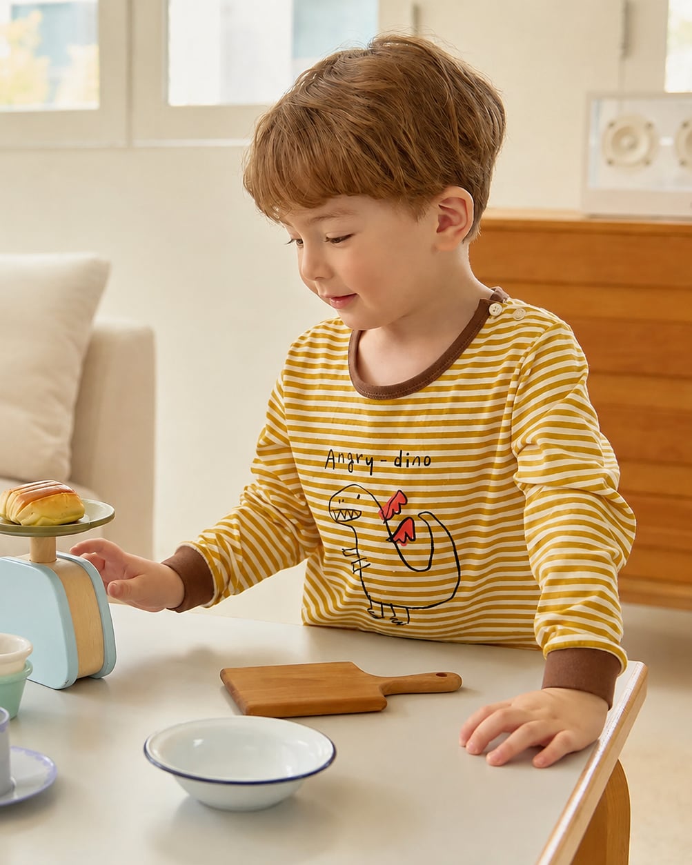 Bộ đồ dài dáng rộng cotton mịn bé trai và bé gái U1322