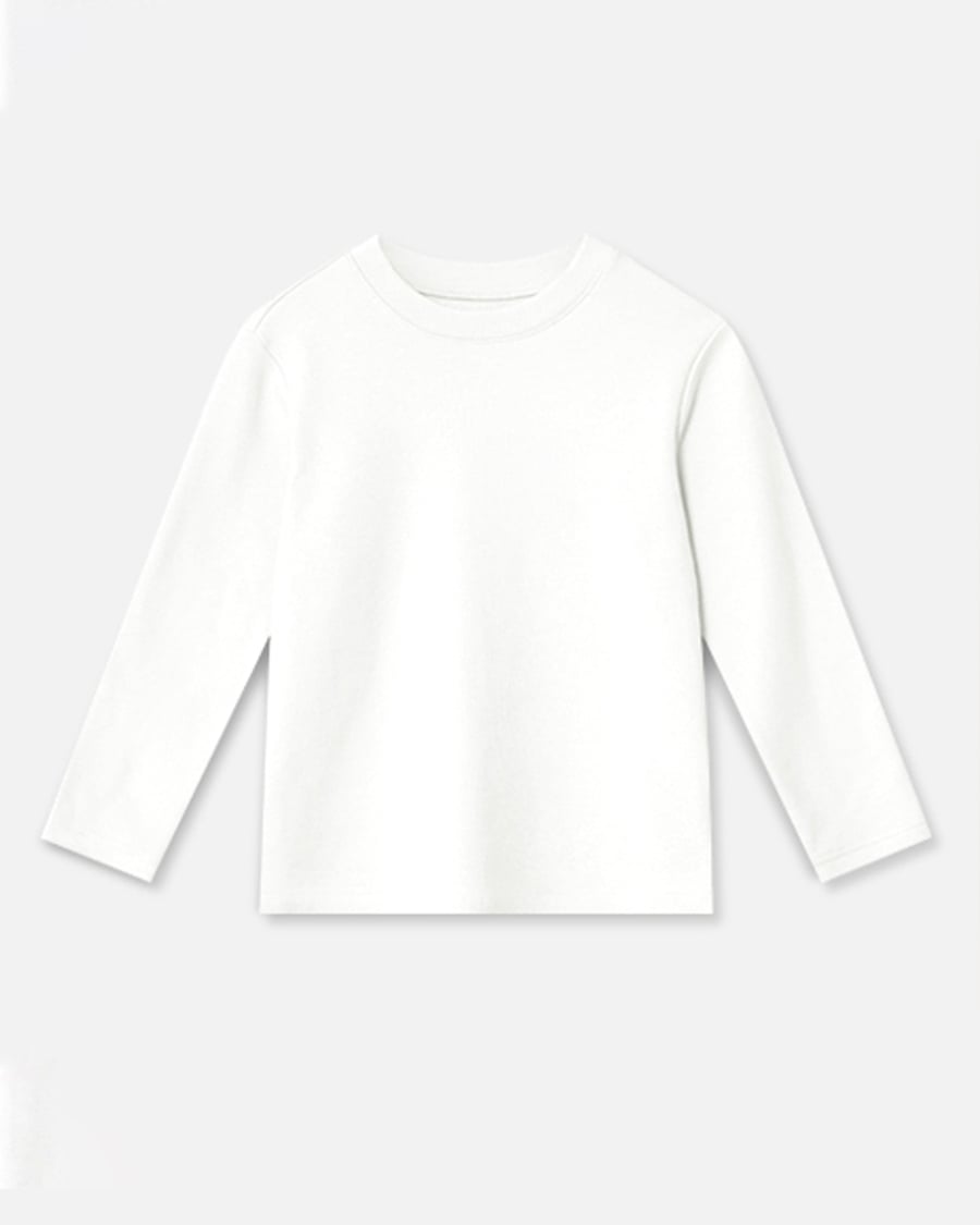 Áo dài tay cổ tròn vải nỉ cào bông ấm thu đông bé trai và bé gái U900L