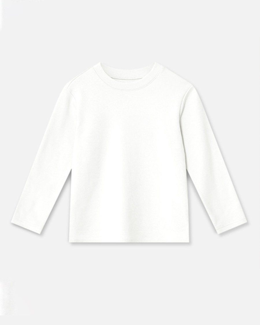 Áo dài tay cổ tròn vải nỉ cào bông ấm thu đông bé trai và bé gái U900L