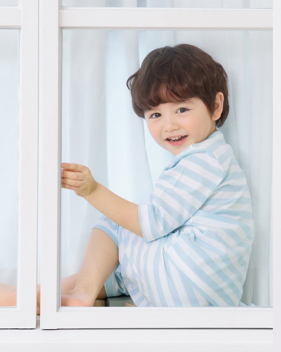 Bộ đồ lửng cotton mịn bé trai và bé gái U2125