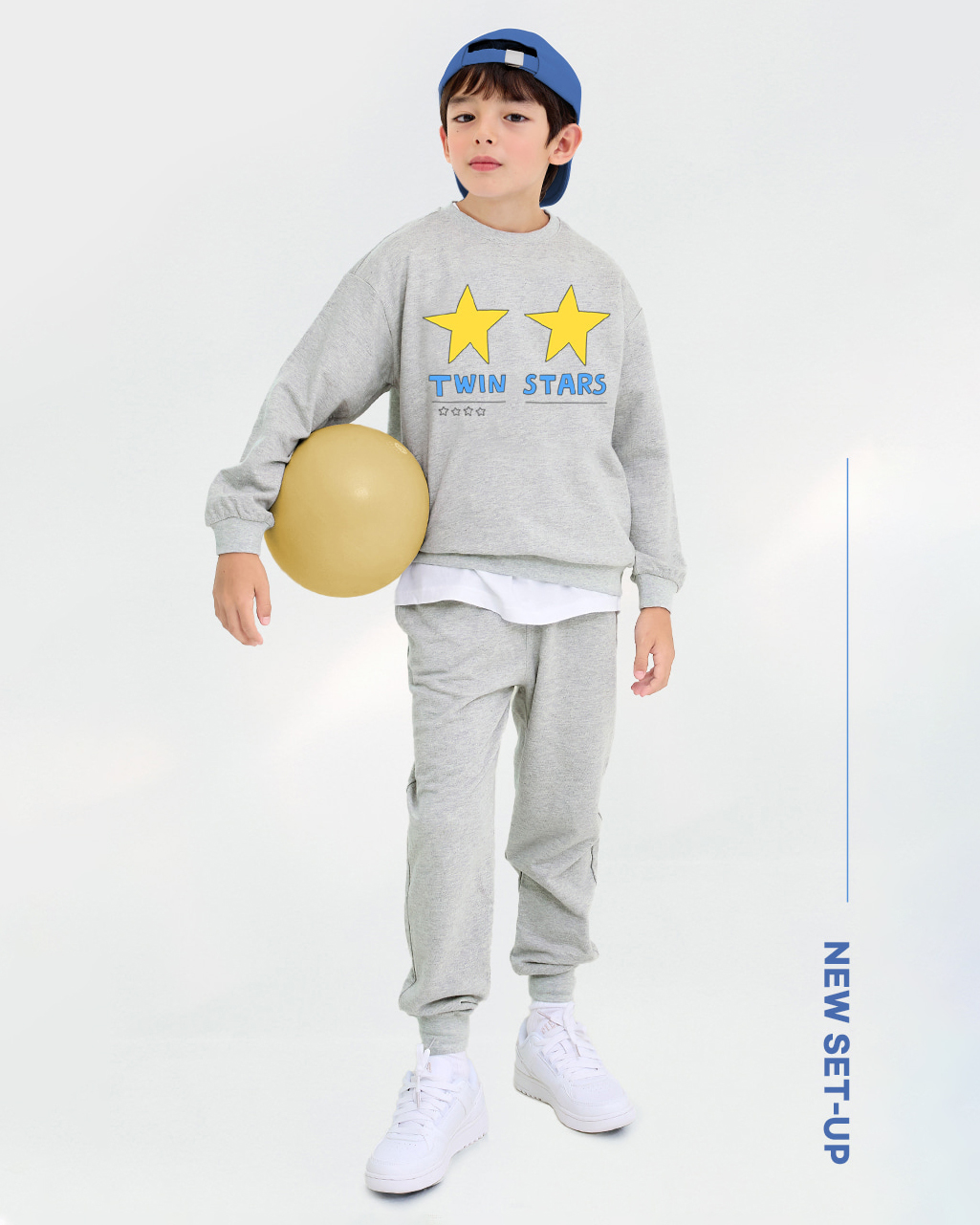 Bộ đồ dài dáng rộng cotton mịn bé gái và bé trai U1254