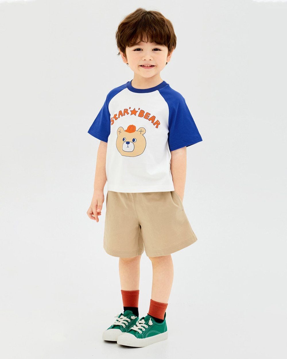 Bộ đồ ngắn cotton mịn bé trai và bé gái U3186