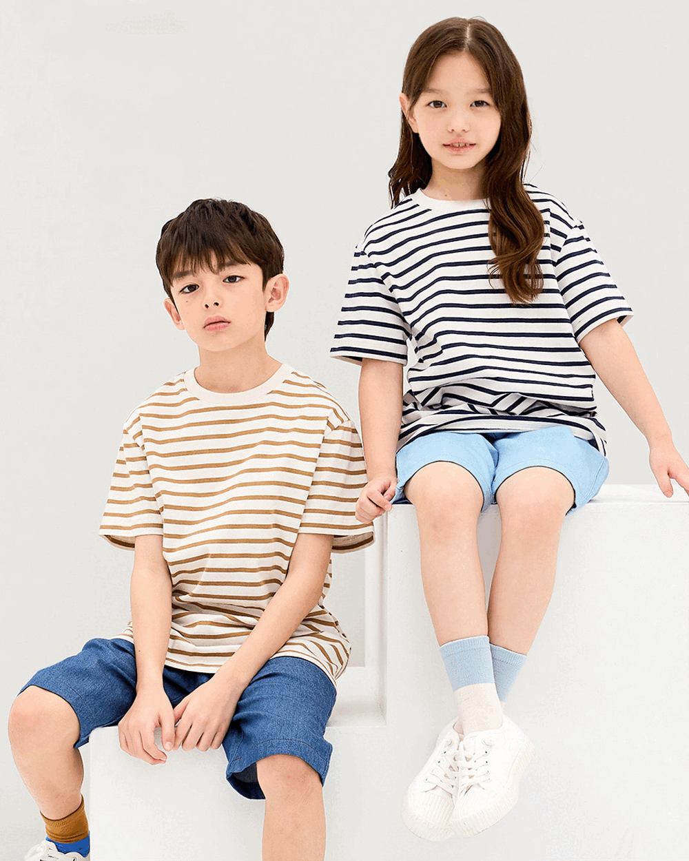 Áo phông ngắn tay cotton mịn bé trai và bé gái U900A