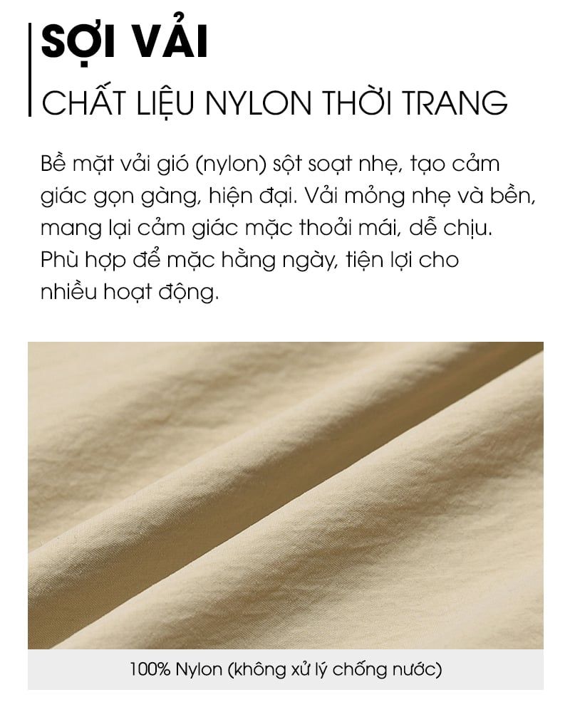 Quần short cargo vải gió siêu nhẹ, mỏng thoáng mát bé trai và bé gái U950Y