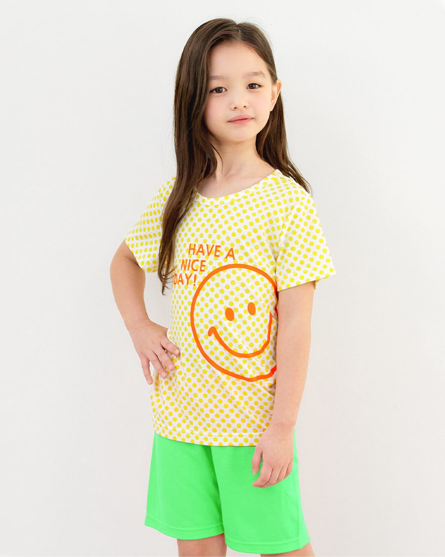 Bộ đồ ngắn Cool Feel mịn mỏng mát bé gái U3171