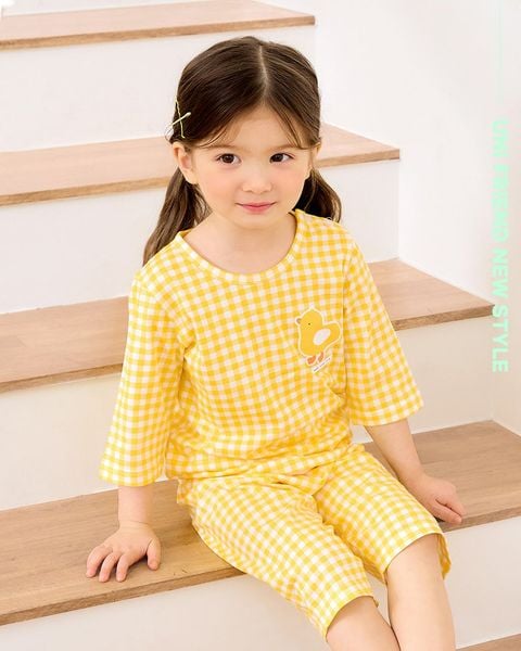 Bộ đồ lửng cotton mịn bé bé gái U2135