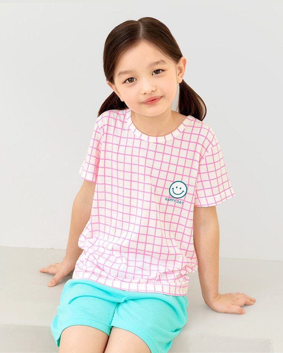 Bộ đồ ngắn Cool Feel mịn mỏng mát bé gái U3165