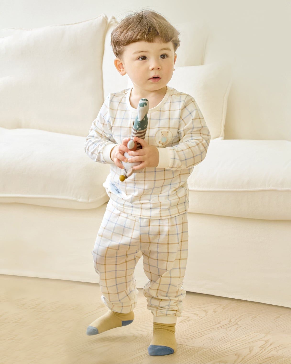 Bộ đồ dài dáng rộng cotton mịn bé trai U1253