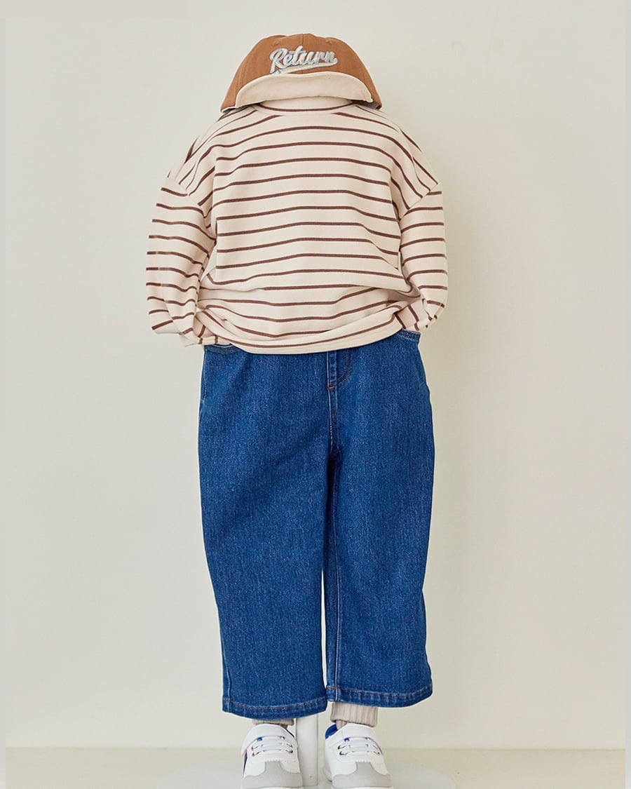 Quần jean dài ống suông co giãn bé trai và bé gái U950H