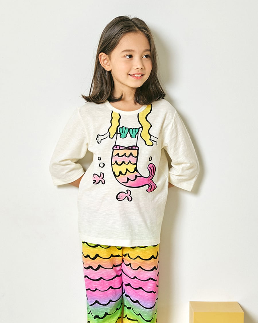 Bộ đồ lửng cotton mịn bé gái U2142