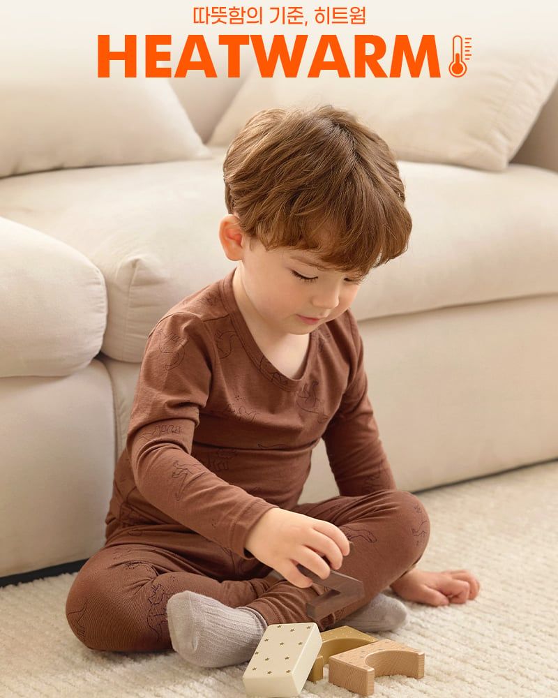 Bộ đồ lót dài giữ nhiệt mỏng dáng ôm vải VILOFT công nghệ Heat Warm bé trai U1333