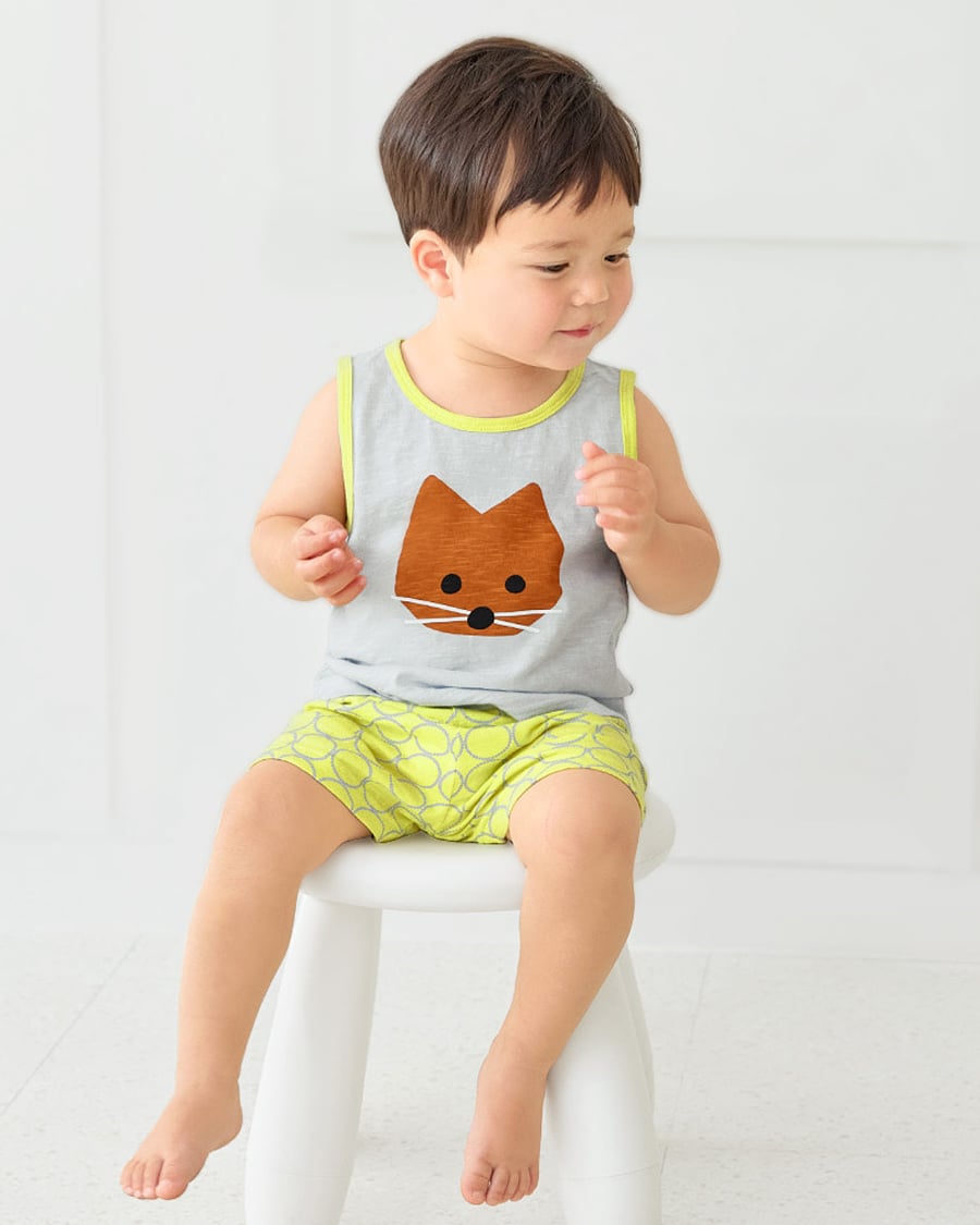 Bộ đồ ba lỗ cotton mịn bé trai và bé gái U4072