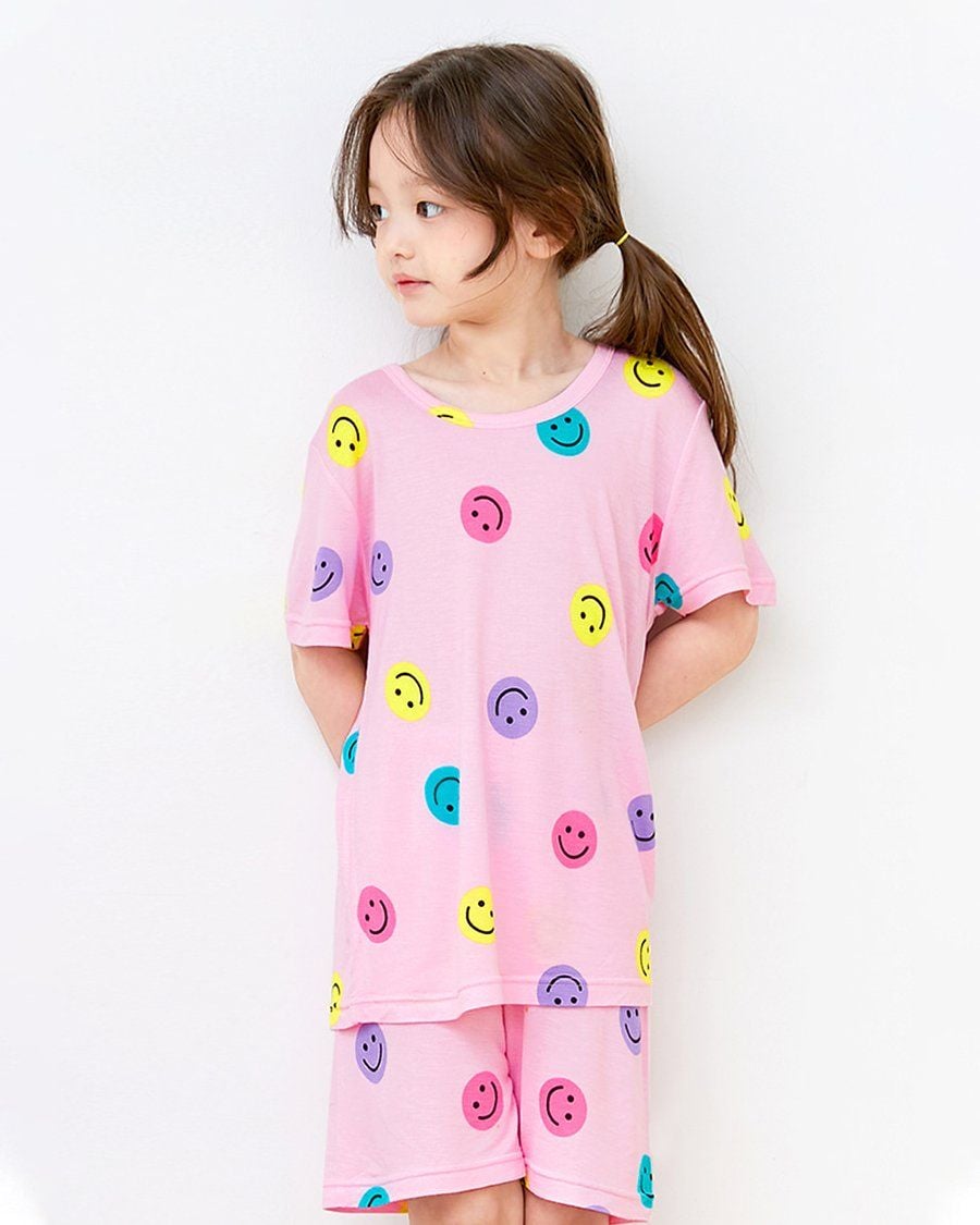 Bộ đồ ngắn Cool Feel mịn mỏng mát và bé gái U3128