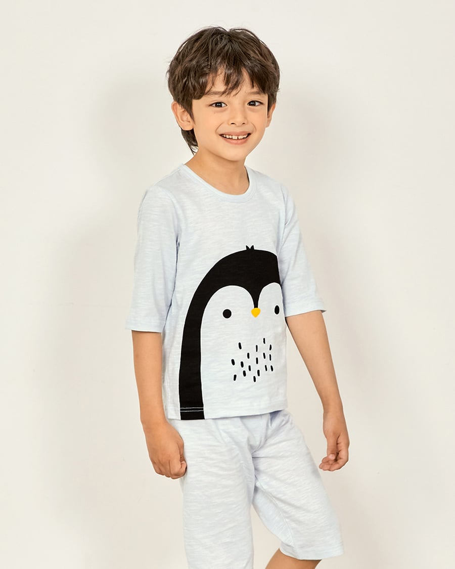 Bộ đồ lửng cotton mịn bé trai và bé gái U2139