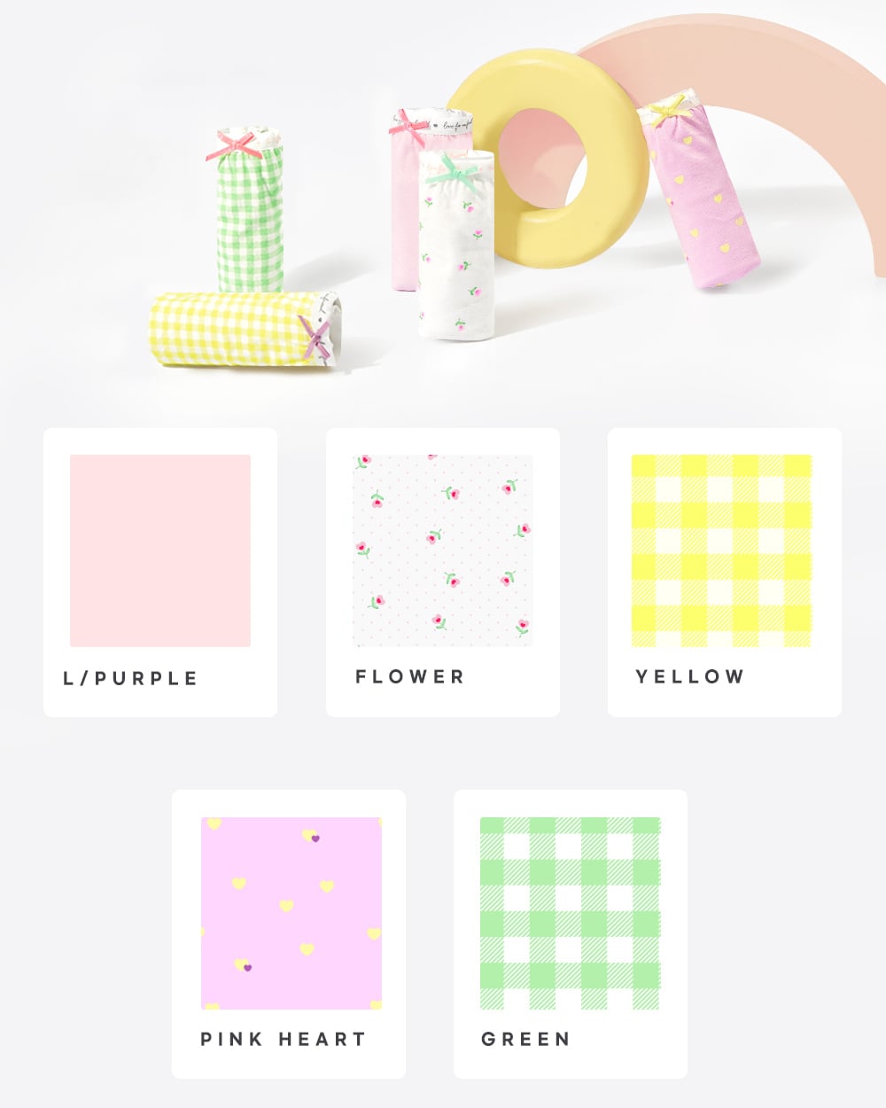 Set 5 quần chip tam giác bé gái U6034