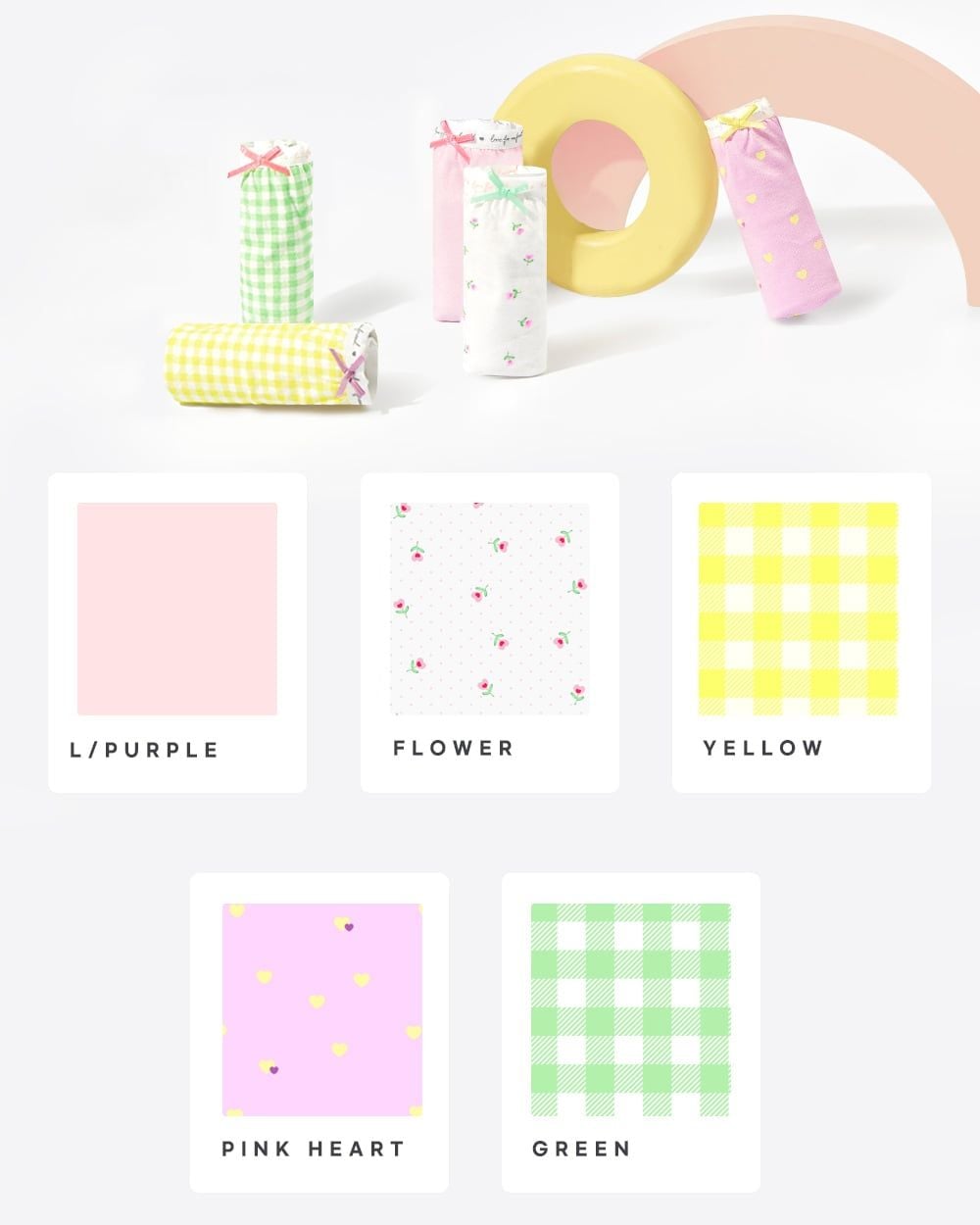 Set 5 quần chip tam giác bé gái U6034