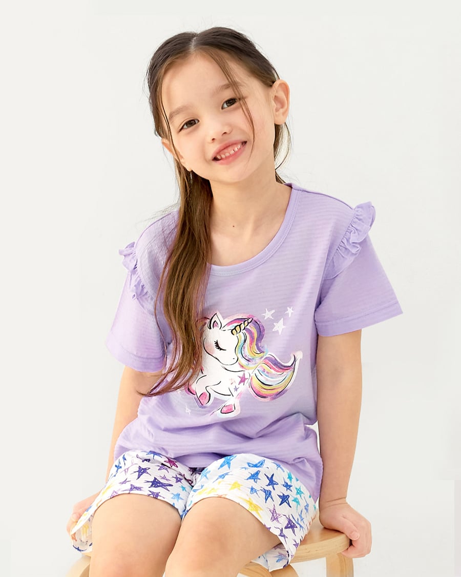 Bộ đồ ngắn cotton giấy bé gái U3140