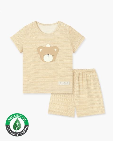 Bộ đồ ngắn cotton mịn bé gái và bé trai U3175