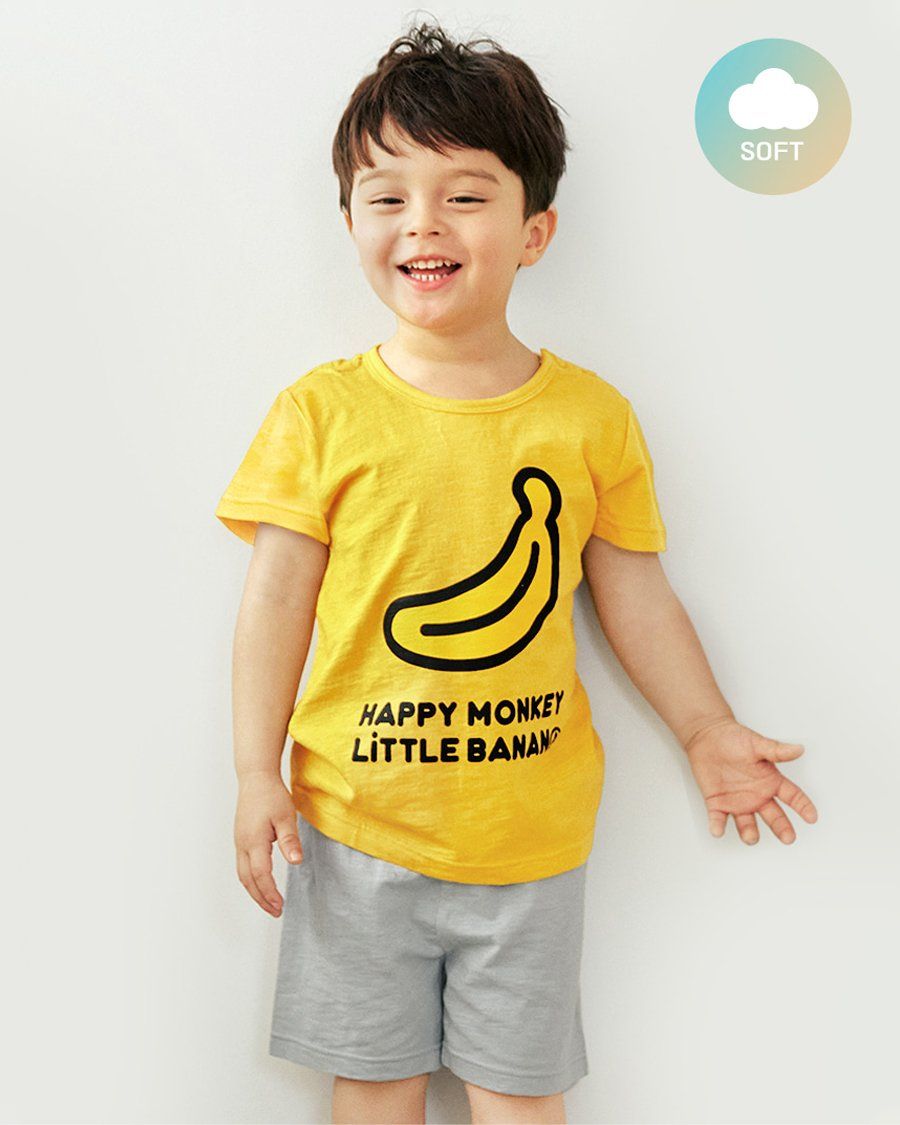 Bộ đồ ngắn cotton mịn bé gái và bé trai U3154