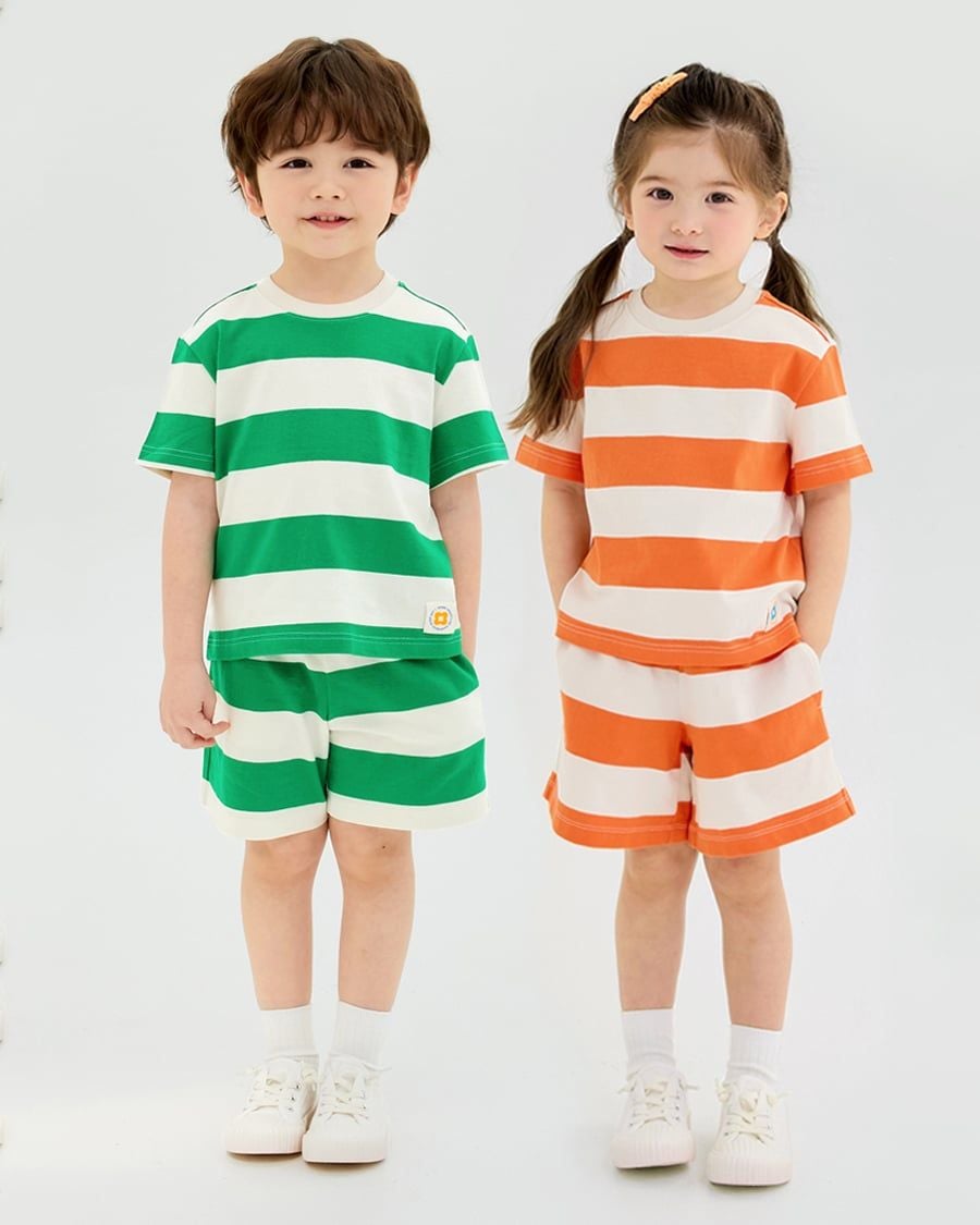 Bộ đồ ngắn cotton mịn bé trai và bé gái U3191