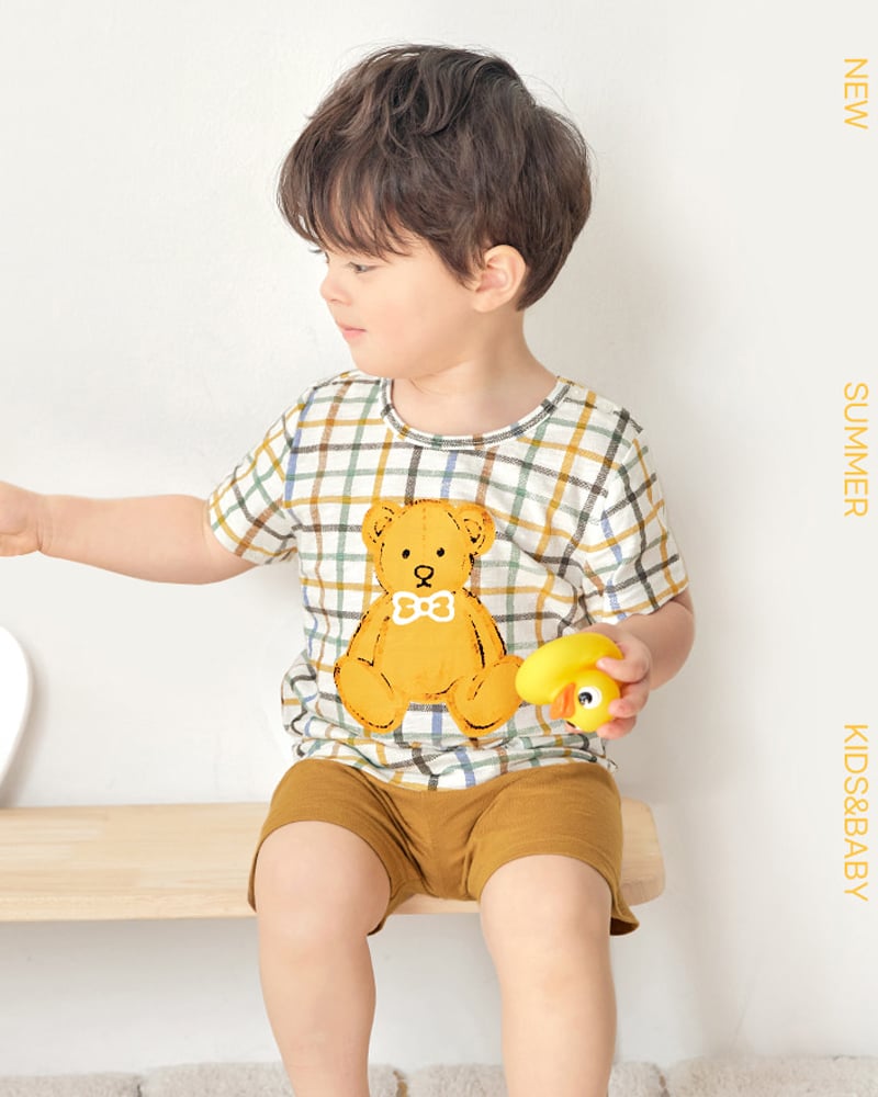 Bộ đồ ngắn cotton mịn bé trai và bé gái U3110