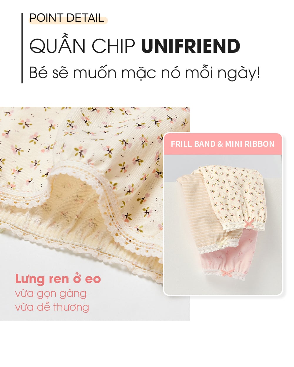 Set 5 quần chip tam giác bé gái U6069