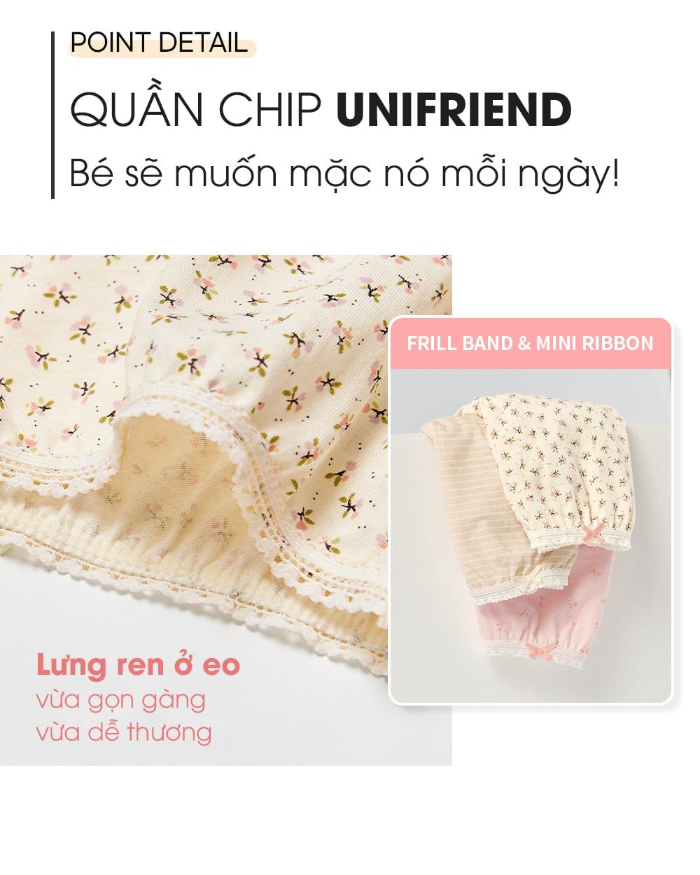 Set 5 quần chip tam giác bé gái U6069